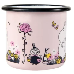 Taza esmaltada Mumin abrazo 37 cl, Rosa