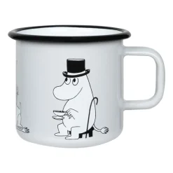 Taza esmaltada papá Moomin 37 cl, gris