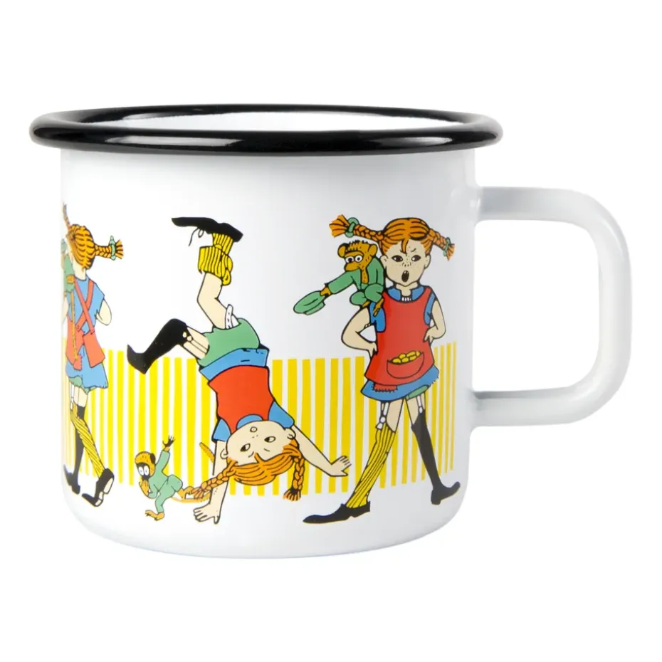 Taza esmaltada Pippi longstocking 3,7 dl, White