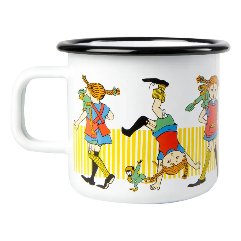 Taza esmaltada Pippi longstocking 3,7 dl, White