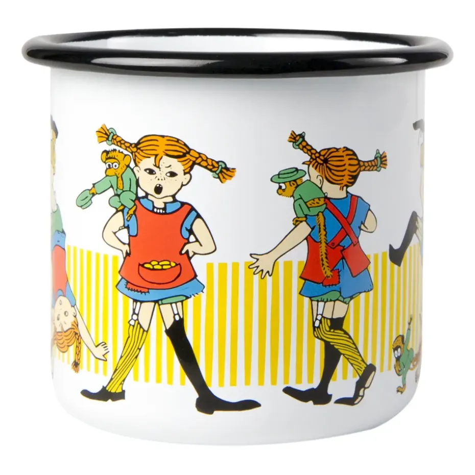 Taza esmaltada Pippi longstocking 3,7 dl, White