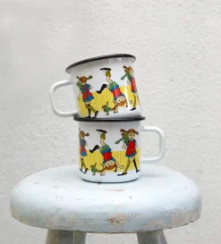 Taza esmaltada Pippi longstocking 3,7 dl, White