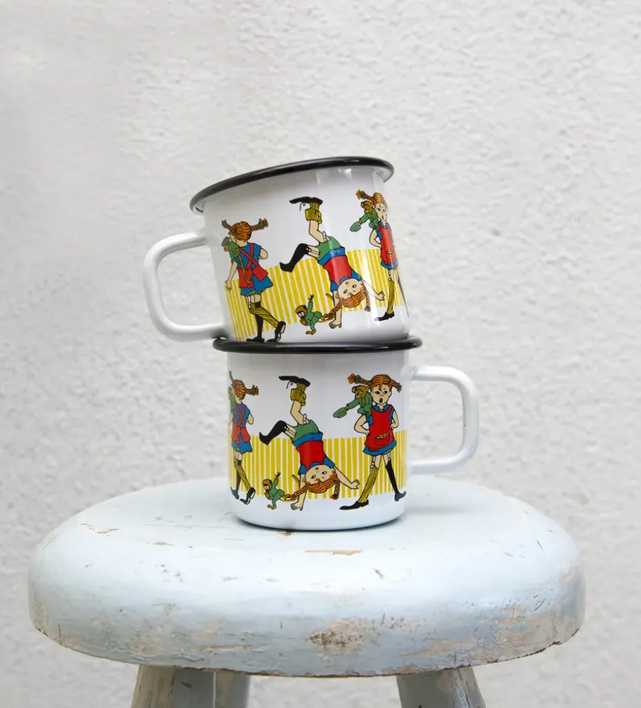 Taza esmaltada Pippi longstocking 3,7 dl, White