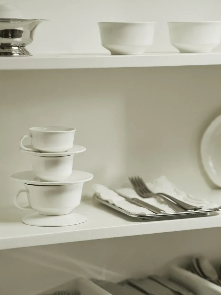 Taza espresso Silhouette 10 cl set de 4, White