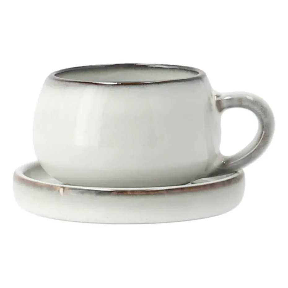 Taza espresso y platillo Amera, White sands