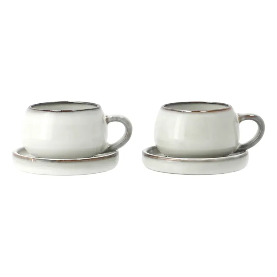Taza espresso y platillo Amera, White sands