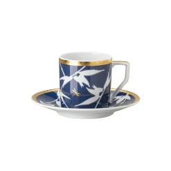 Taza espresso y platillo Rosenthal Heritage Turandot, azul