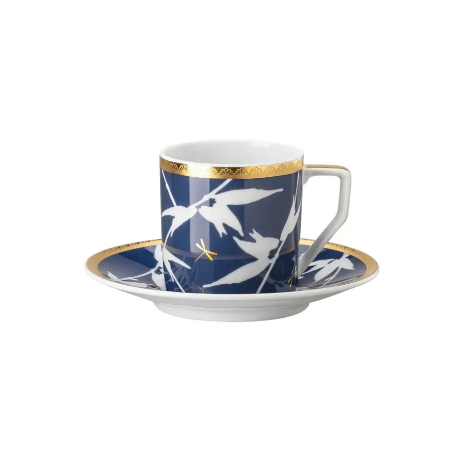 Taza espresso y platillo Rosenthal Heritage Turandot, azul