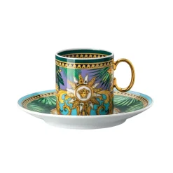 Taza espresso y platillo Versace Jungle Animalier, Multi