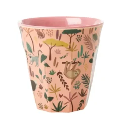 Taza melamina Rice mediana, Coral-Jungle animals