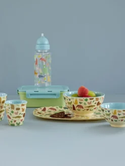 Taza melamina Rice mediana, Estampado Jungla Dulce-Azul Suave