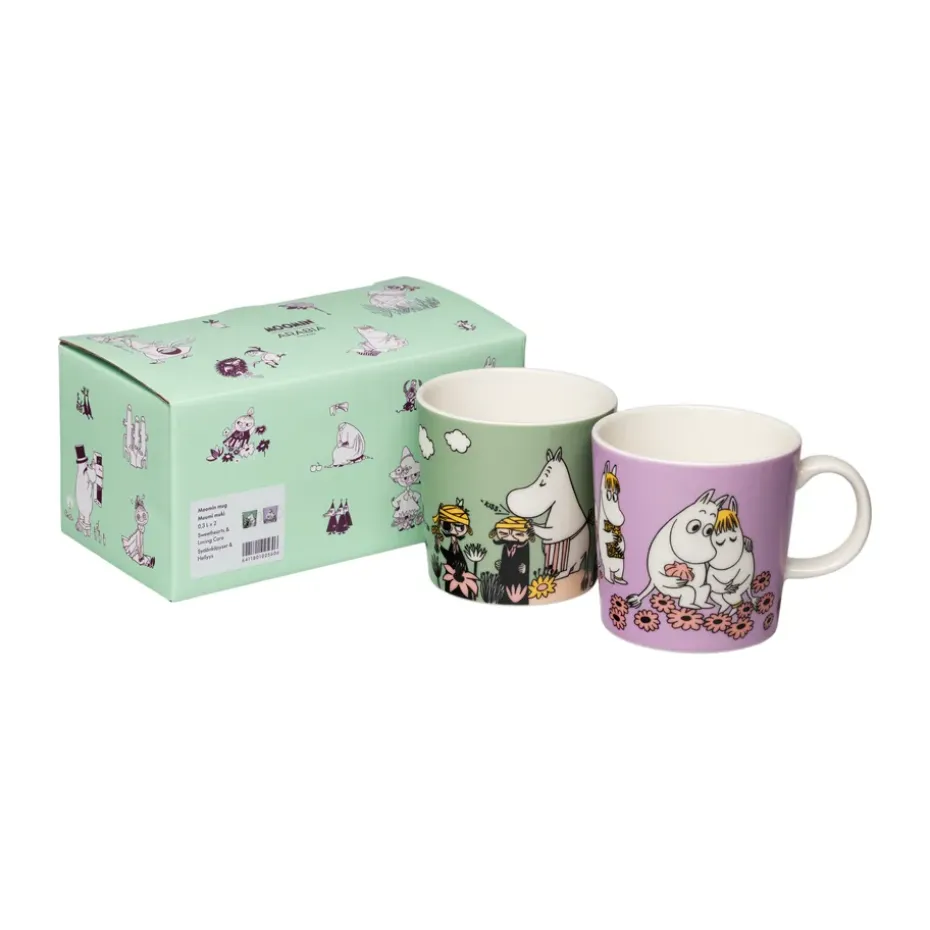 Taza Moomin Enamorados & Cariño, set de 2 piezas, 30 cl