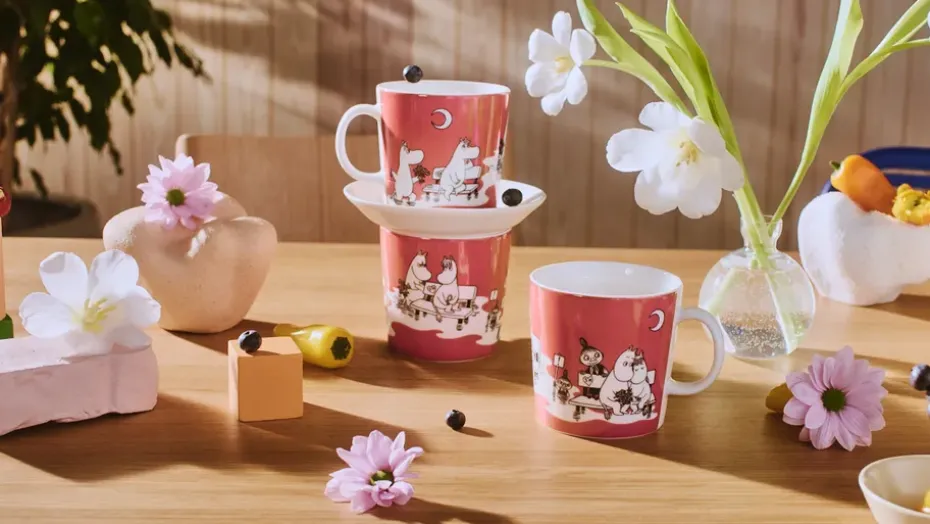Taza Mumin rosa especial, 40 cl