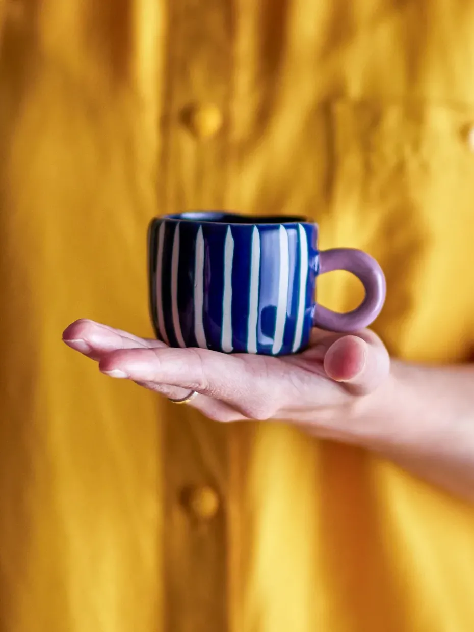 Taza Nini 11,5 cl, Azul- a rayas