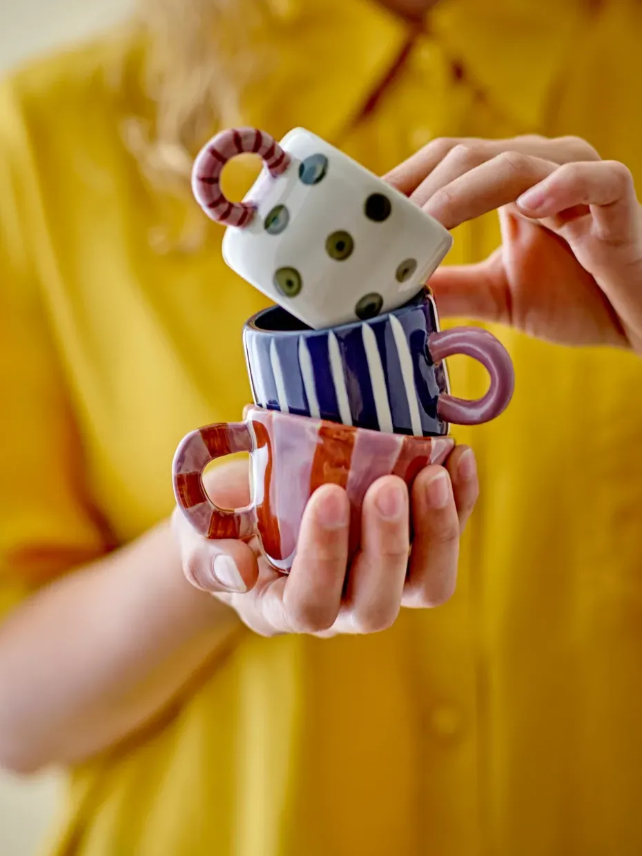 Taza Nini 11,5 cl, Azul- a rayas
