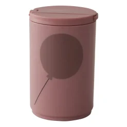 Taza térmica con pajita Design Letters 33 cl, Ash rose