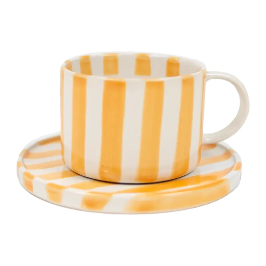 Taza y platillo Monica, Amarillo