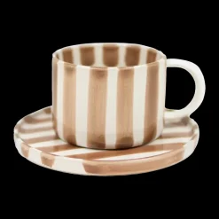 Taza y platillo Monica, Beige