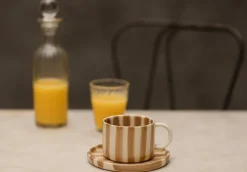 Taza y platillo Monica, Beige