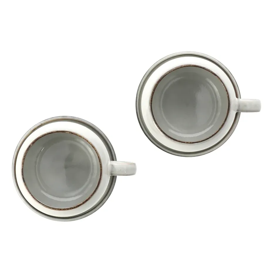 Taza y plato Amera, White sands