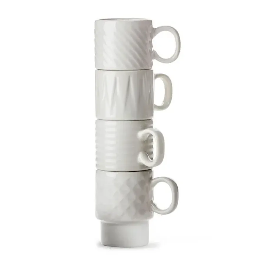 Tazas espresso Coffee & More, 4-pack, Blanco