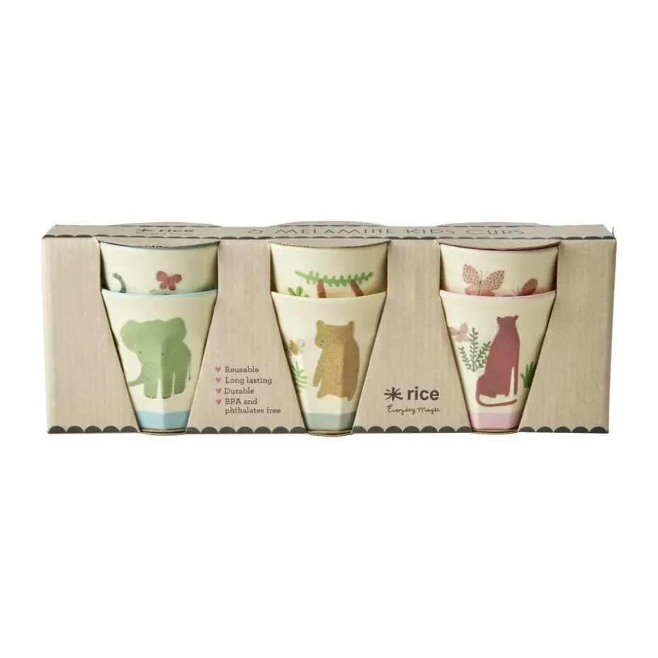 Tazas pequeñas Rice melamina, 6-pack, Jungla Dulce