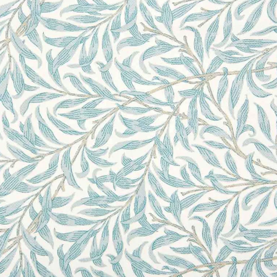 Tela Ramas, turquesa-blanco