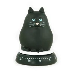 Temporizador Gato, negro