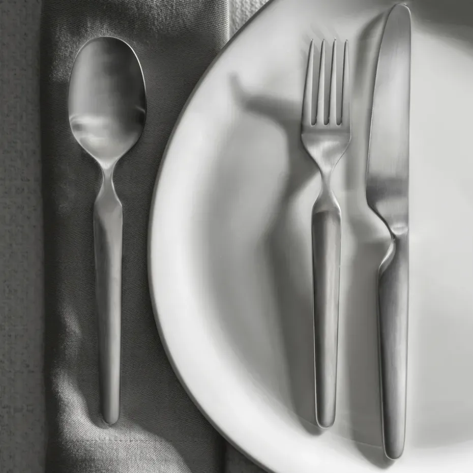 Tenedor de mesa Bergen mate, acero inoxidable