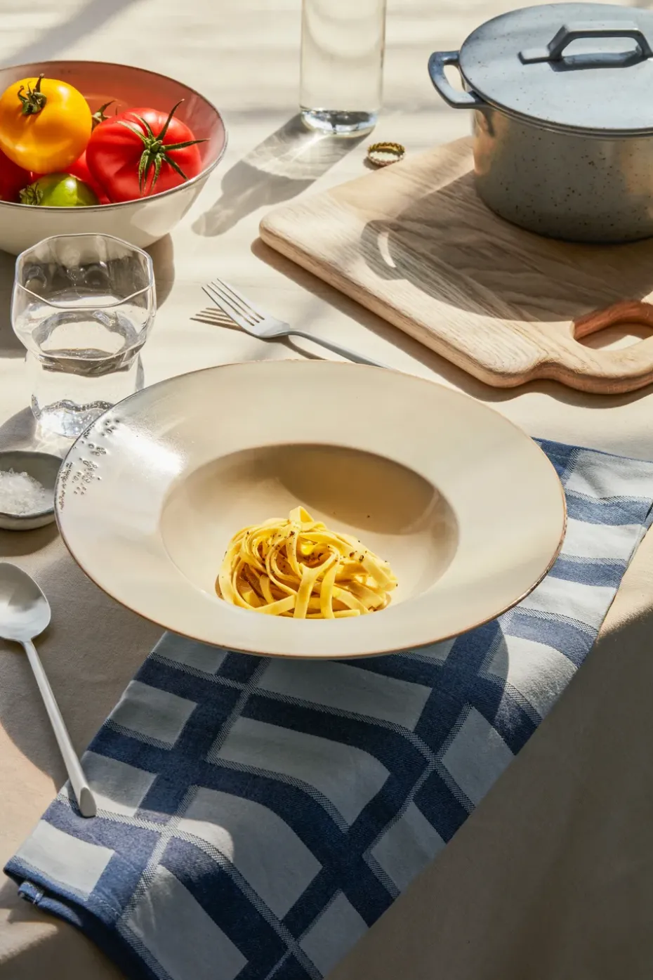 Tenedor de mesa Sletten, Flana satin forged