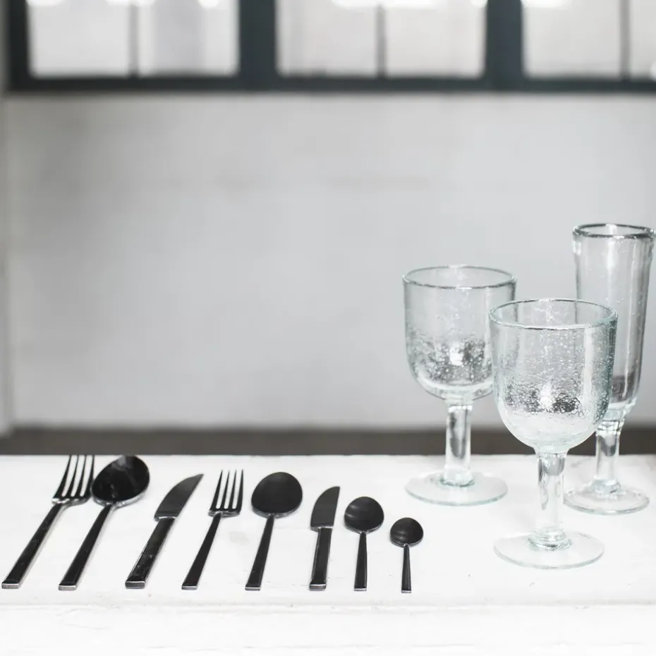 Tenedor de postre Pure, negro