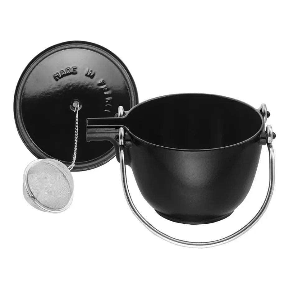 Tetera redonda Staub 1,15 L, negro