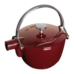 Tetera Staub de hierro fundido redonda 1,15 L, Rojo granadina