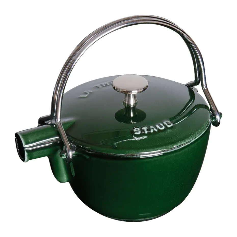 Tetera Staub de hierro fundido redonda 1,15 L, Verde albahaca