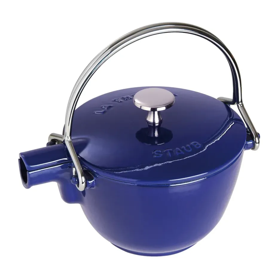 Tetera Staub de hierro fundido redonda 1,15 L, Azul oscuro