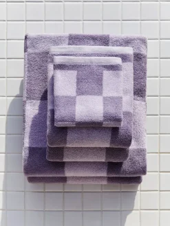 Toalla Check 30x30 cm, Lavender