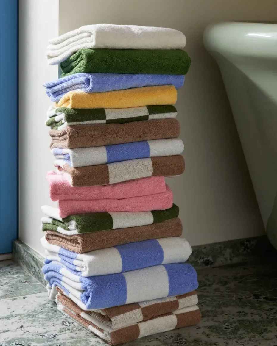 Toalla de baño Check 70x136 cm, Cappuccino