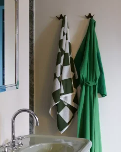 Toalla de baño Check 70x136 cm, Matcha