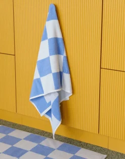 Toalla de baño Check 70x136 cm, Sky blue