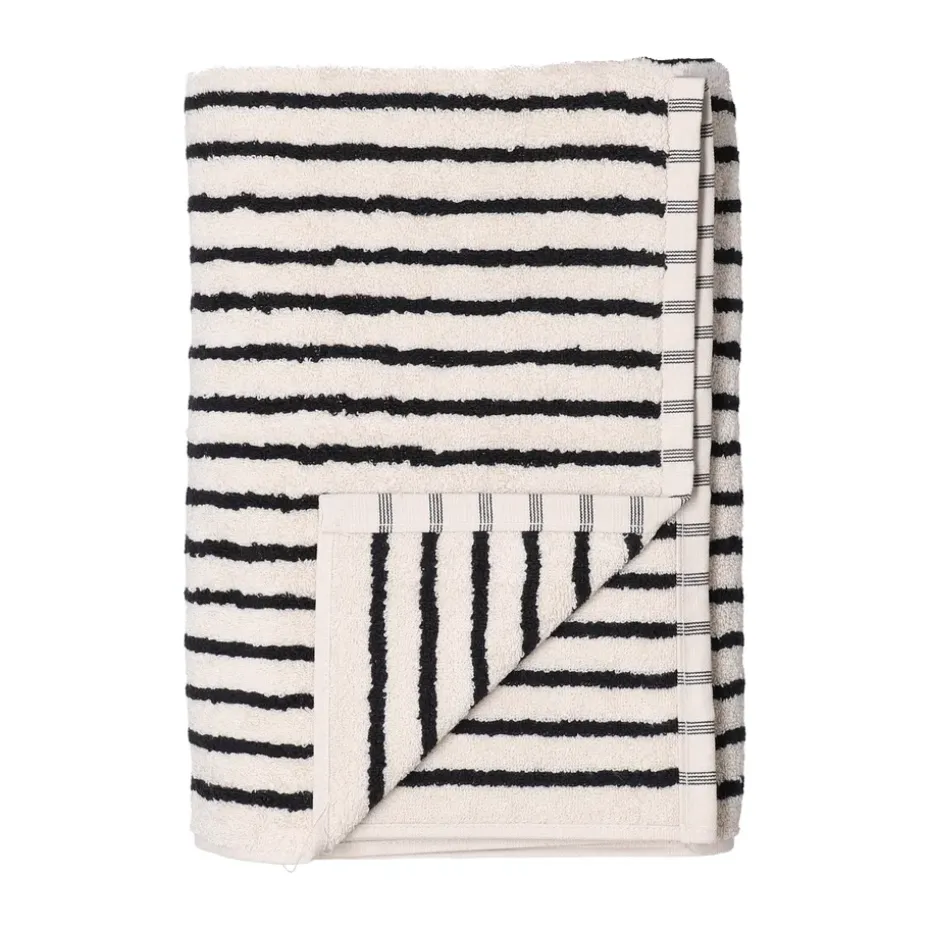 Toalla de baño Drift 70x140 cm, Blanco-negro