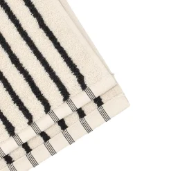 Toalla de baño Drift 70x140 cm, Blanco-negro