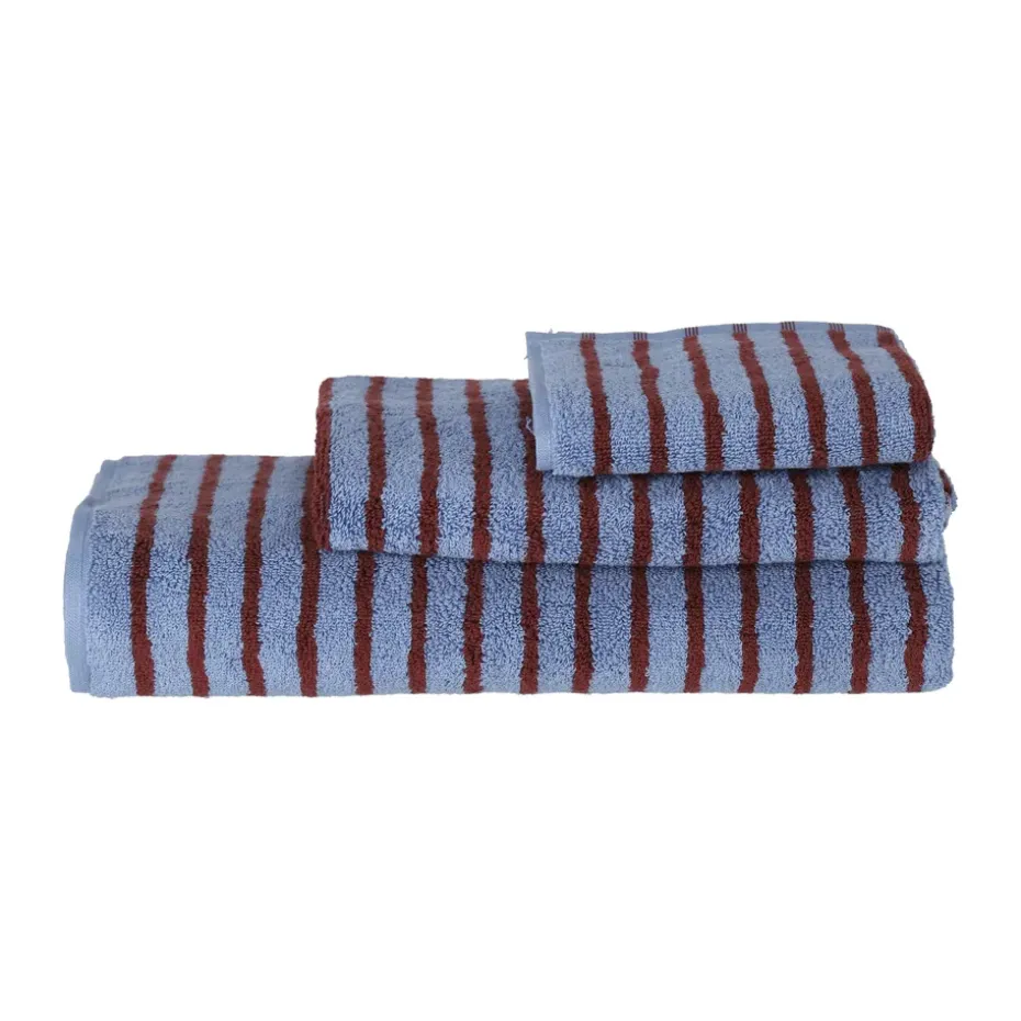 Toalla de baño Drift 70x140 cm, Azul-rojo