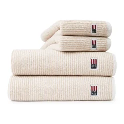 Toalla de baño Icons Original Striped 100x150 cm, White-tan
