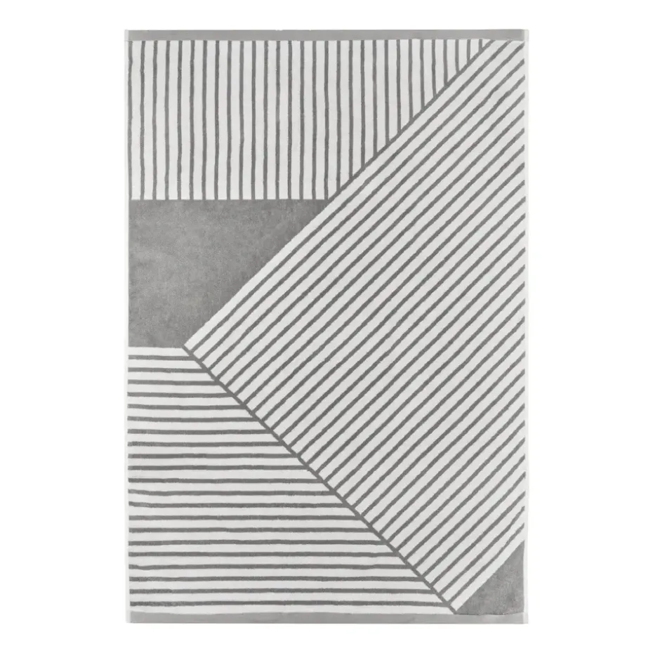 Toalla de baño Stripes 100x150 cm, Gris