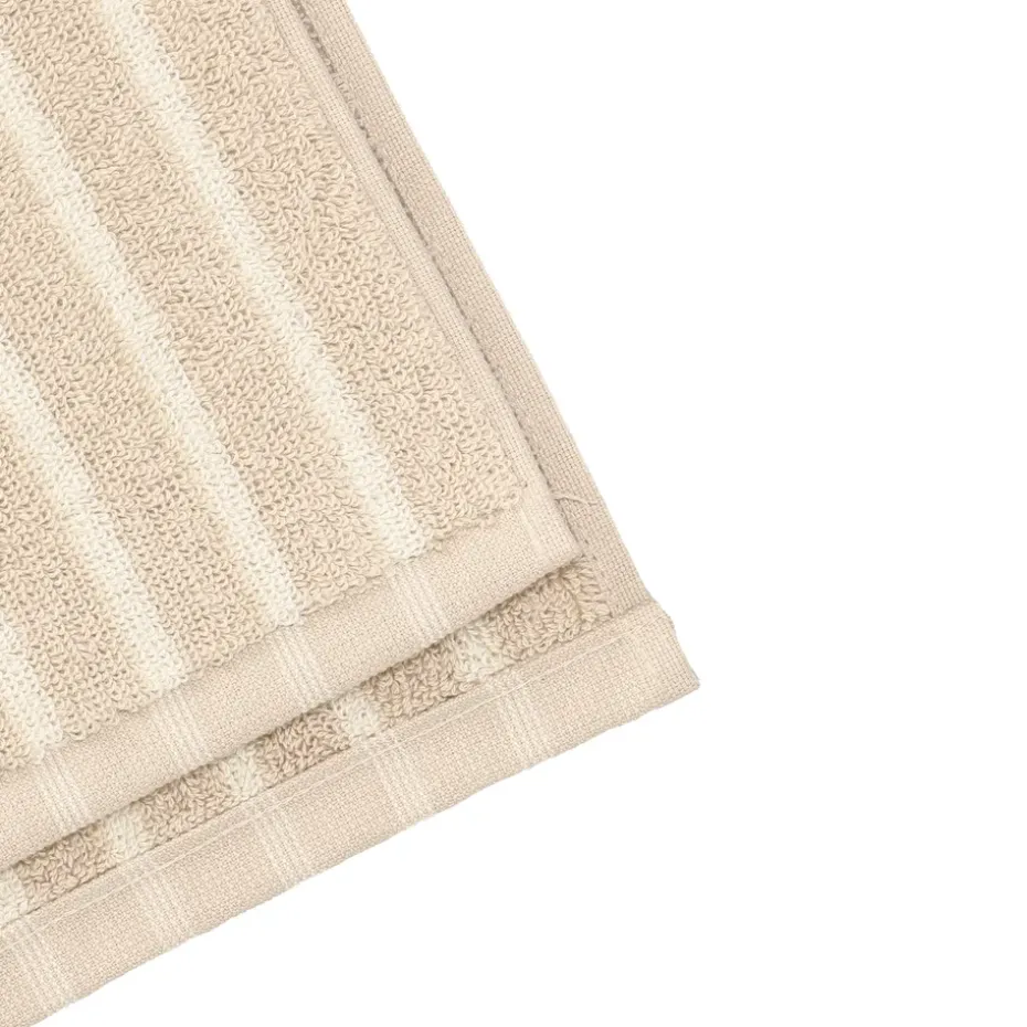Toalla Drift 30x50 cm, Beige-blanco