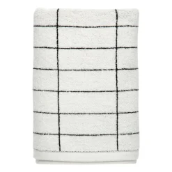 Toalla para invitados Tile Stone 38x60 cm, 2 unidades, Black-Off-white