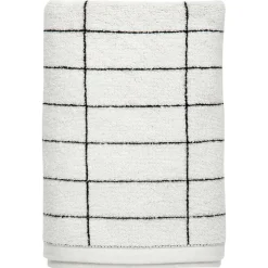 Toalla Tile Stone 50x100 cm, negro-off white