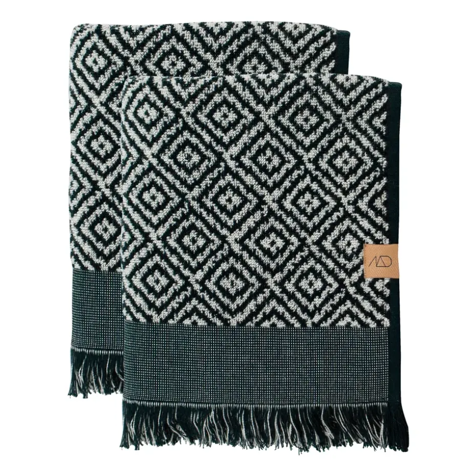 Toallas de invitados Morocco 35x55 cm, 2-pack, Black-white
