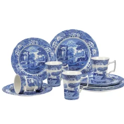Vajilla Blue Italian, 12 piezas