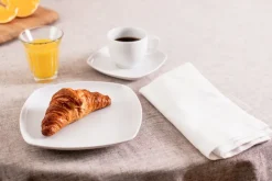 Vajilla de café Lido cuadrada 18 piezas, Blanco